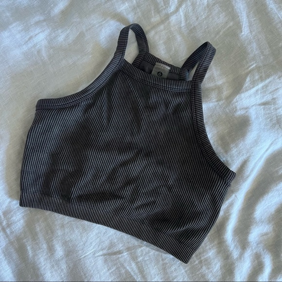 High neck ribbed bralette - Picture 2 of 4